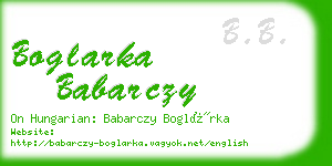 boglarka babarczy business card